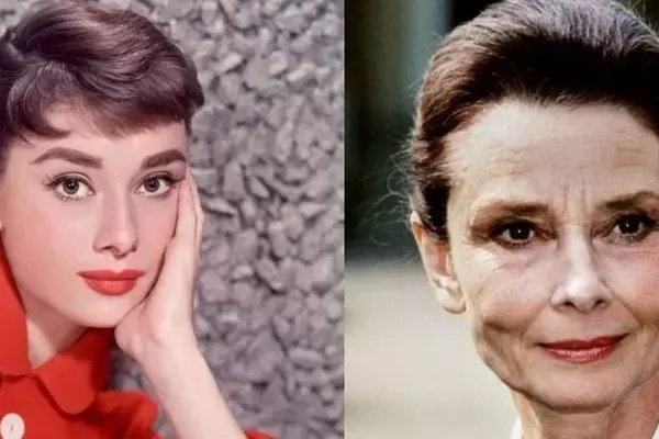 audrey hepburn old and young